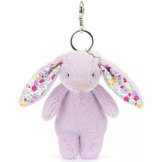 KRÓLICZEK Z KWIECISTYMI USZAMI fioletowa zawieszka breloczek Blossom Bunny 17 cm