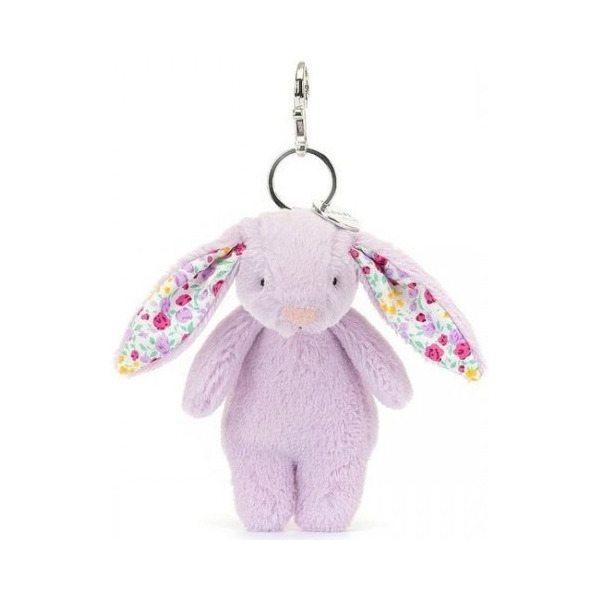 KRÓLICZEK Z KWIECISTYMI USZAMI fioletowa zawieszka breloczek Blossom Bunny 17 cm