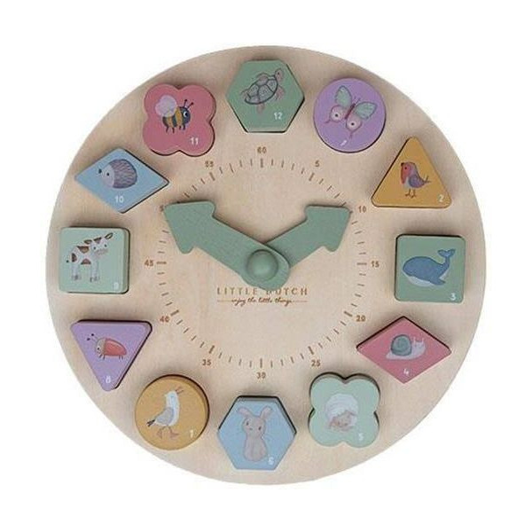 DREWNIANY ZEGAR edukacyjny do nauki czasu