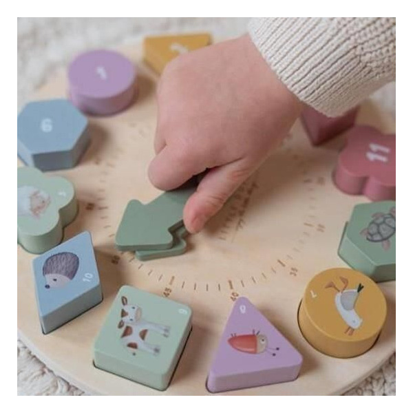 DREWNIANY ZEGAR edukacyjny do nauki czasu