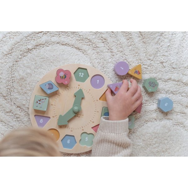 DREWNIANY ZEGAR edukacyjny do nauki czasu