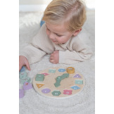 DREWNIANY ZEGAR edukacyjny do nauki czasu