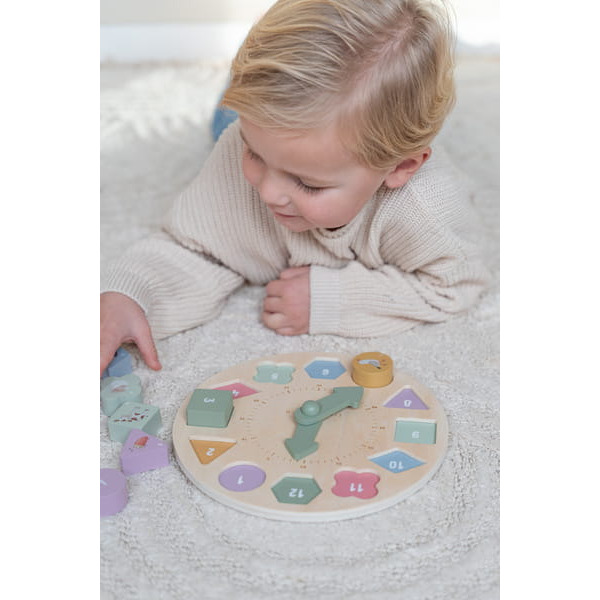 DREWNIANY ZEGAR edukacyjny do nauki czasu