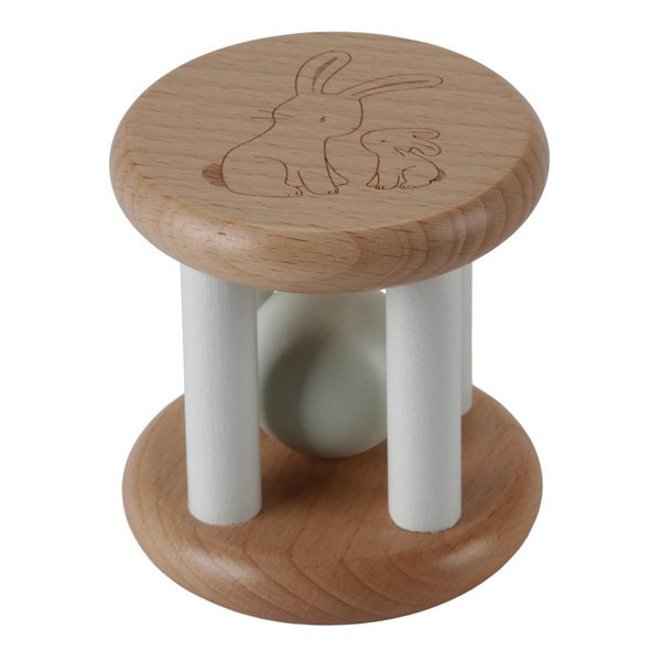 DREWNIANA GRZECHOTKA brązowa Baby Bunny