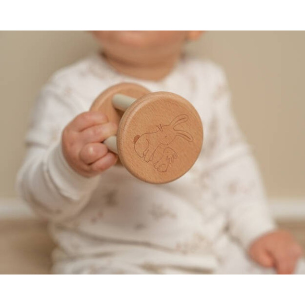 DREWNIANA GRZECHOTKA brązowa Baby Bunny