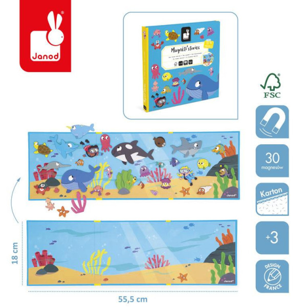 Magnetyczna układanka PODWODNY ŚWIAT Magneti'stories