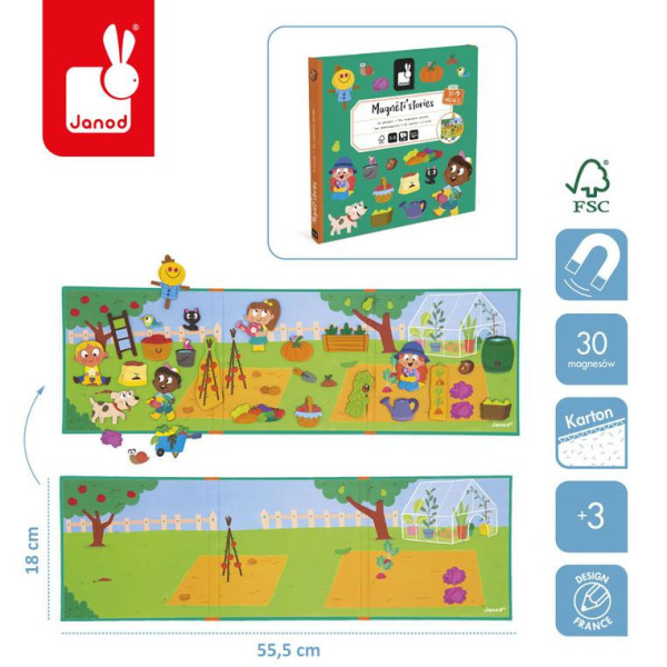 Magnetyczna układanka W OGRÓDKU Magneti'stories