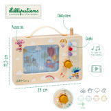 TELEWIZOR drewniana animowana pozytywka Smok Joe