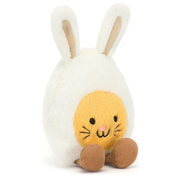 WESOŁE JAJKO Z USZAMI KRÓLICZKA kremowa przytulanka Amuse 14 cm