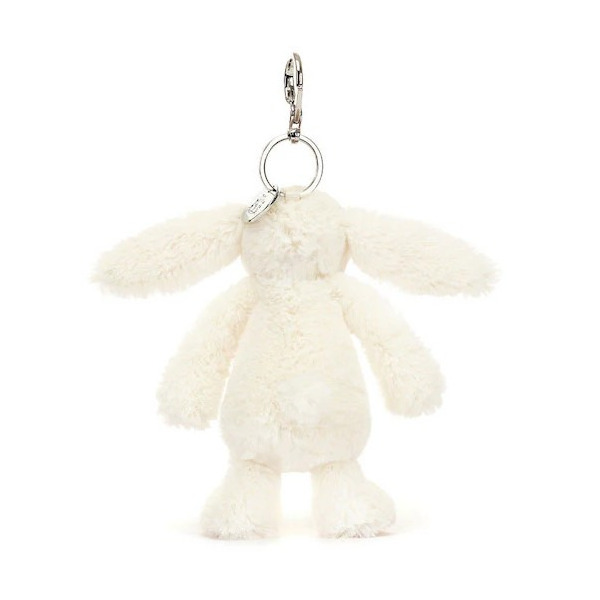 KREMOWY KRÓLICZEK Z KWIECISTYMI USZAMI zawieszka breloczek Berry Bunny 18 cm
