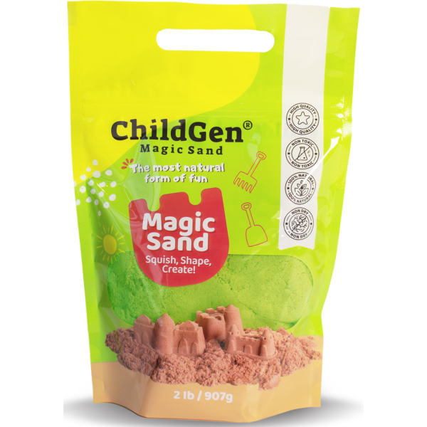 Piasek kinetyczny 100% NATURALNY SKŁAD opakowanie re-fill uzupełniające 907g, kolor zielony