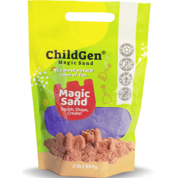 Piasek kinetyczny 100% NATURALNY SKŁAD opakowanie re-fill uzupełniające 907g, kolor fioletowy