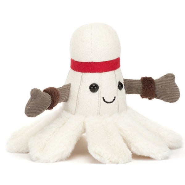 WESOŁA LOTKA DO BADMINTONA kremowa przytulanka 15 cm