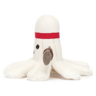 WESOŁA LOTKA DO BADMINTONA kremowa przytulanka 15 cm