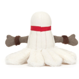 WESOŁA LOTKA DO BADMINTONA kremowa przytulanka 15 cm