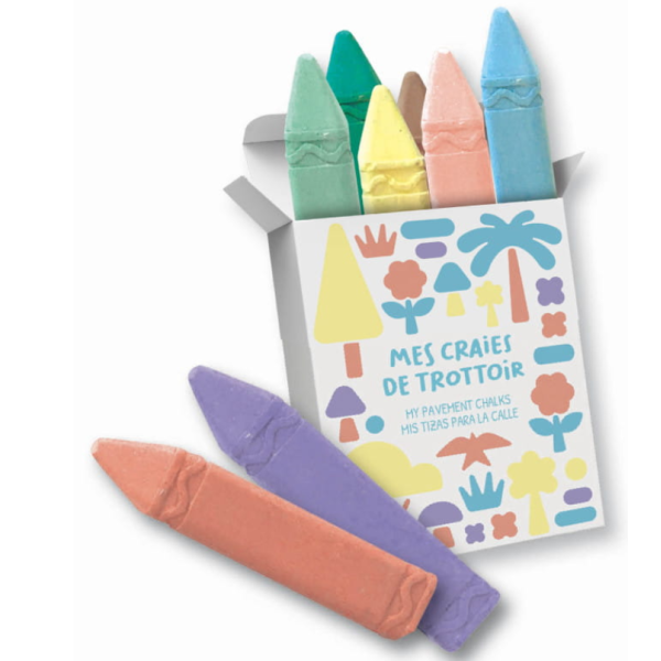 ZESTAW KREATYWNY z kredą chodnikową i szablonami Auzou 3+