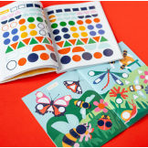 ZWIERZĄTKA książeczka do wyklejania kształty 2000 naklejek Auzou 3+