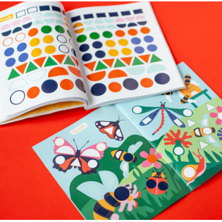 ZWIERZĄTKA książeczka do wyklejania kształty 2000 naklejek Auzou 3+