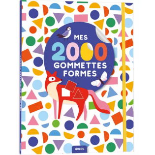 ZWIERZĄTKA książeczka do wyklejania kształty 2000 naklejek Auzou 3+