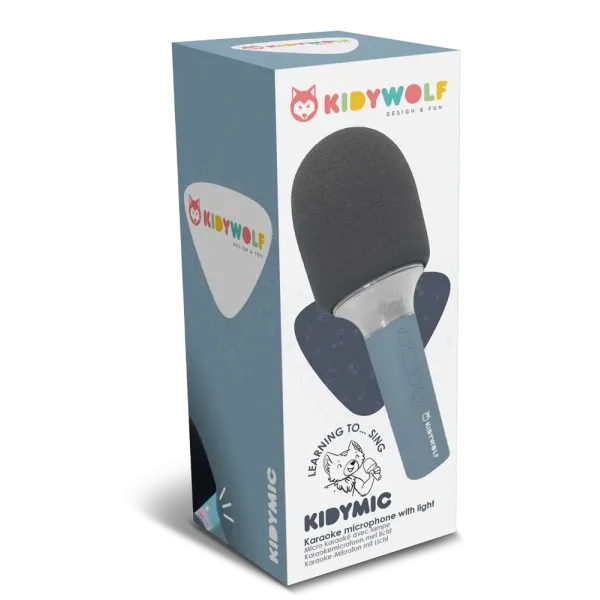 KIDYMIC - mikrofon do karaoke z modulacją głosu niebieski