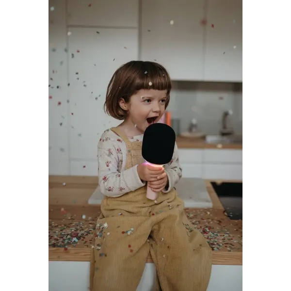 KIDYMIC - mikrofon do karaoke z modulacją głosu różowy