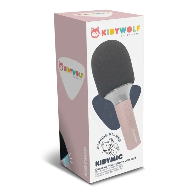 KIDYMIC - mikrofon do karaoke z modulacją głosu różowy