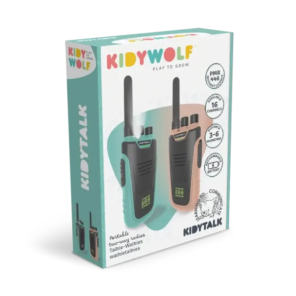 Krótkofalówki Walkie Talkie KIDYTALK - różowo-niebieskie