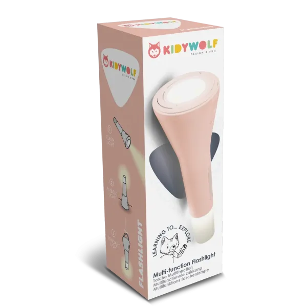 Kidyflashlight Różowa Latarka 3w1 dla Małych Odkrywców