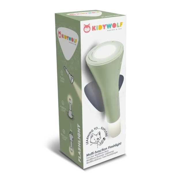Kidyflashlight Zielona Latarka 3w1 dla Małych Odkrywców