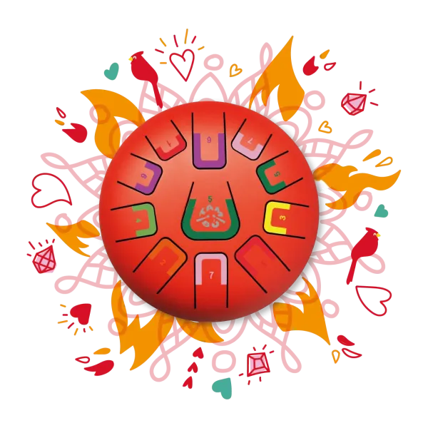 SCARLET SUNSET metalowy bębenek językowy TAMBU