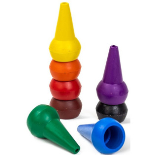 RETRO TĘCZA kredki modułowe stożkowe