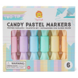 CUKIERKOWE FLAMASTRY pastelowe zestaw 6 szt.