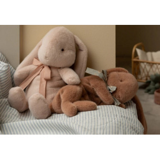 PLUSZOWY ŚPIĄCY KRÓLICZEK miękki brązowy