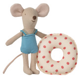 MYSZKA PLAŻOWA młodsza siostra z kołem dmuchanym w czerwone kropeczki