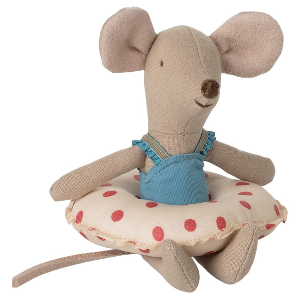 MYSZKA PLAŻOWA młodsza siostra z kołem dmuchanym w czerwone kropeczki