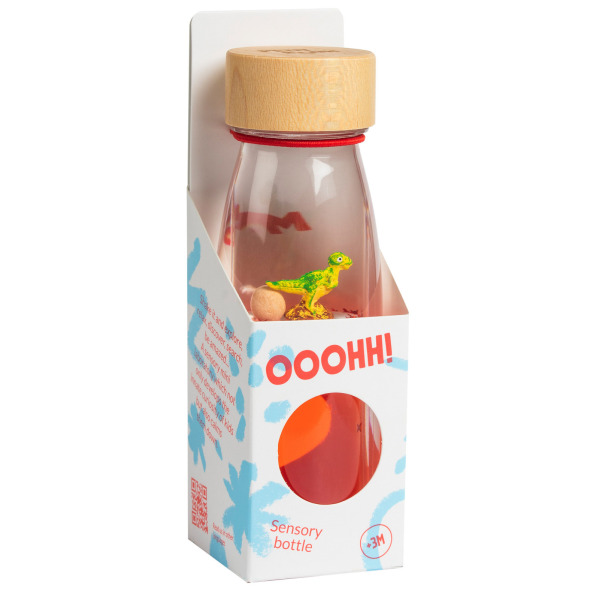 T-REX dwufazowa butelka sensoryczna do zabawy MOVE pomarańczowa dinozaur