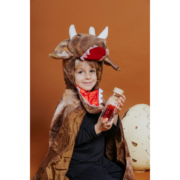 T-REX dwufazowa butelka sensoryczna do zabawy MOVE pomarańczowa dinozaur