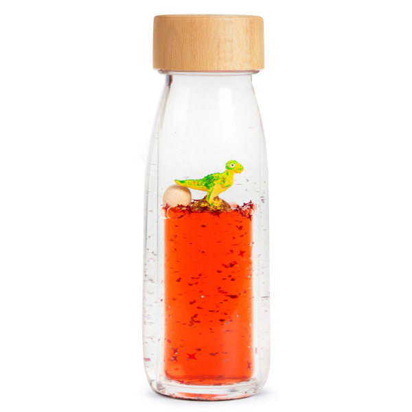 T-REX dwufazowa butelka sensoryczna do zabawy MOVE pomarańczowa dinozaur