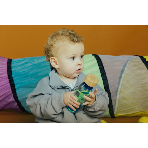 SPIRALA  dwufazowa butelka sensoryczna do zabawy MOVE niebieska