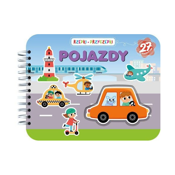 POJAZDY książeczka aktywizująca RZEPKI-PRZYCZEPKI Jul Łyskawa