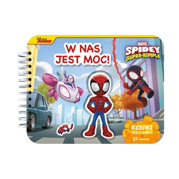 SPIDEY I SUPER KUMPLE. W NAS JEST MOC! książeczka aktywizująca RZEPKI-PRZYCZEPKI Marvel Monika Kiersnowska