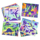 DINOZAURY zestaw kreatywny do wydrapywania