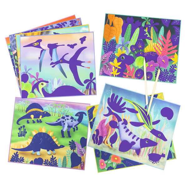 DINOZAURY zestaw kreatywny do wydrapywania