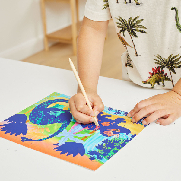 DINOZAURY zestaw kreatywny do wydrapywania