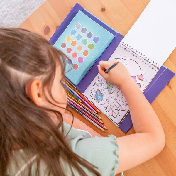 NAUKA BLENDOWANIA I CIENIOWANIA zestaw do rysunku kredki metaliczne