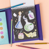 NAUKA BLENDOWANIA I CIENIOWANIA zestaw do rysunku kredki metaliczne