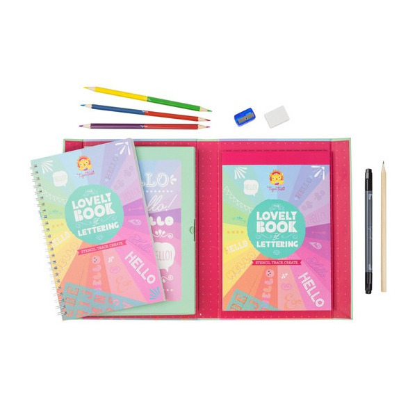 UROCZA KSIĘGA KALIGRAFII zestaw kreatywny z szablonami Tiger Tribe 7+