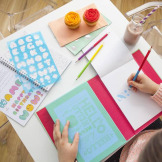 UROCZA KSIĘGA KALIGRAFII zestaw kreatywny z szablonami Tiger Tribe 7+