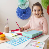 UROCZA KSIĘGA KALIGRAFII zestaw kreatywny z szablonami Tiger Tribe 7+