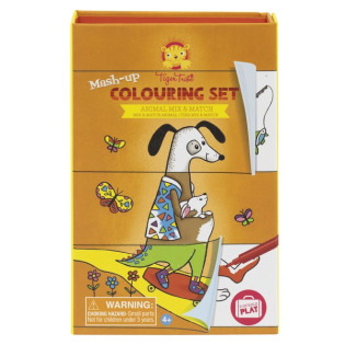 ZWIERZAKI zestaw kolorowanek z pisakami MIX and MATCH zestaw kreatywny Tiger Tribe 4+